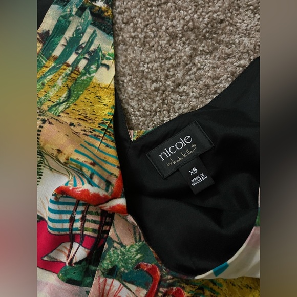 Nicole Multicolor Tropical Shorts Romper - Picture 2 of 4